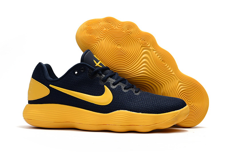 Nike Hyperdunk 2017 Low Deep Blue Yellow Shoes