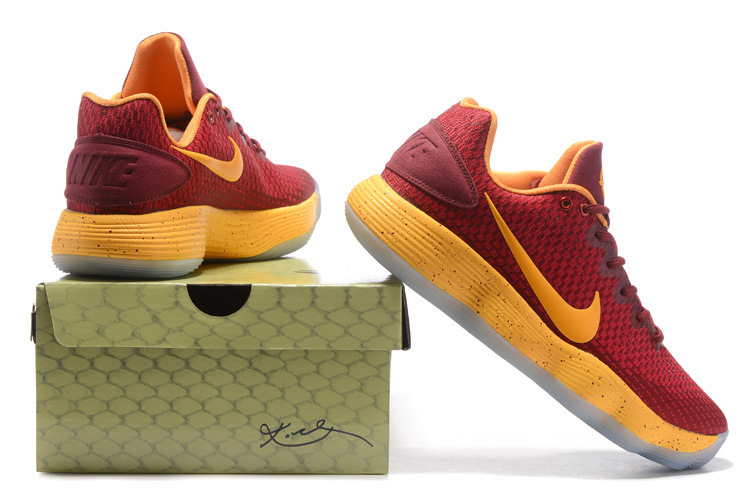 Nike Hyperdunk 2017 Wine Red Yellow Shoes