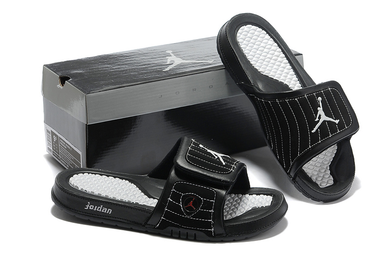 Nike Jordan 14 Massage Hydro Sandal Black White