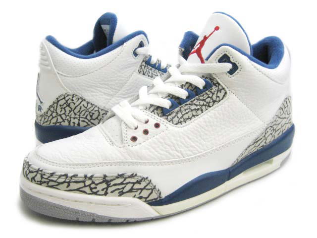 Nike Jordan 3 Retro White Cement Grey True Blue Shoes