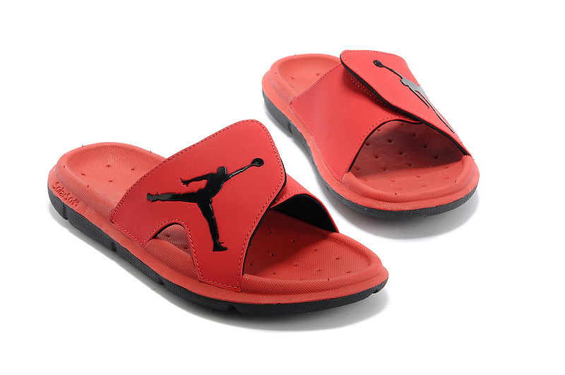 Nike Jordan Massage Hydro All Red Black Logo Sandal