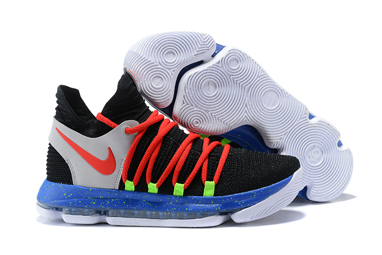 Nike Kevin Durant 10 Black Orange Blue Shoes