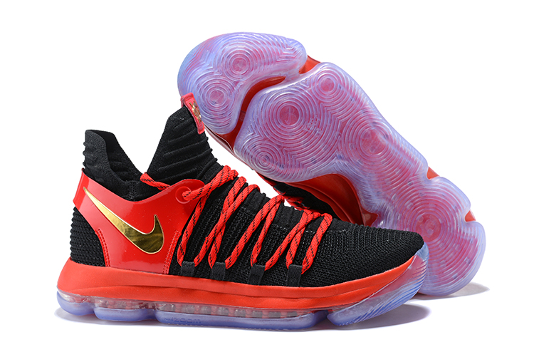 Nike Kevin Durant 10 Red Black Gold Shoes