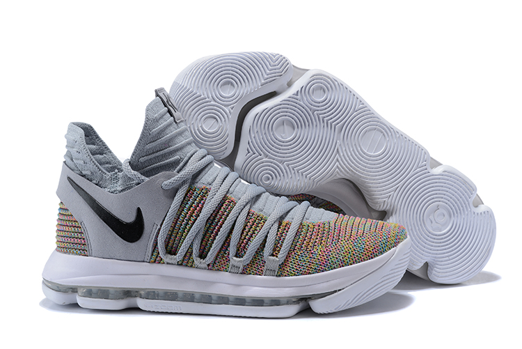 Nike Kevin Durant 10 Wolf Grey Orange Shoes