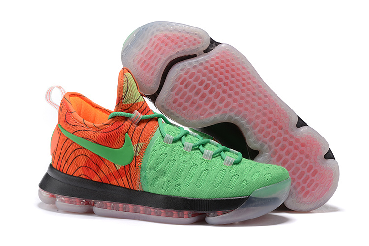 Nike Kevin Durant 9 MD Green Orange Black Shoes