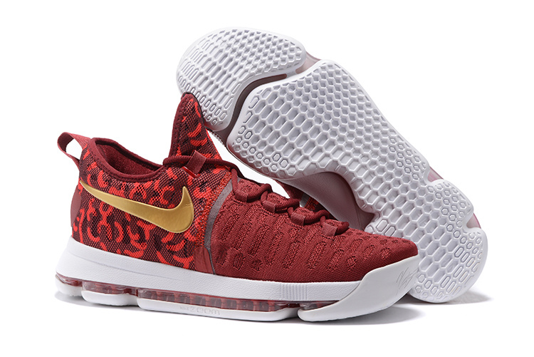 Nike Kevin Durant 9 MD Rio Night Red Gold Shoes