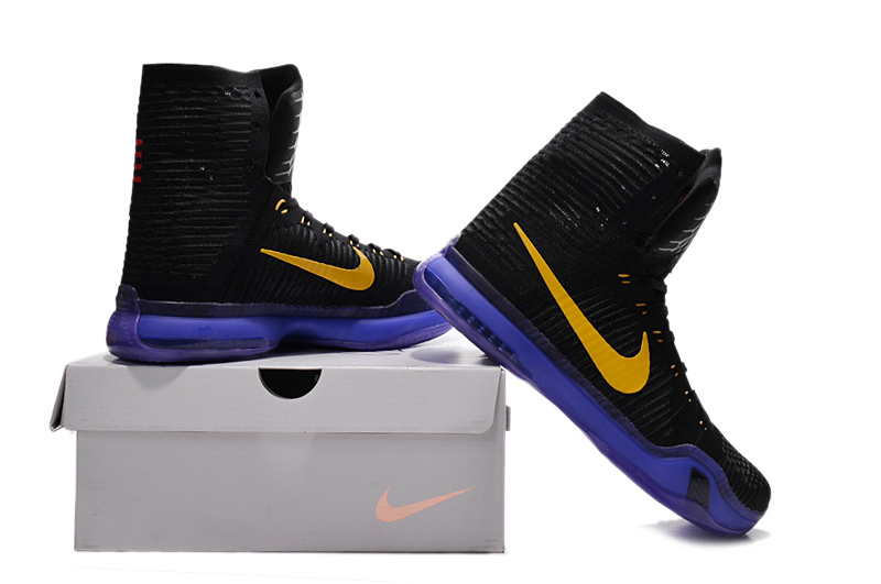 purple yellow basketball shoes