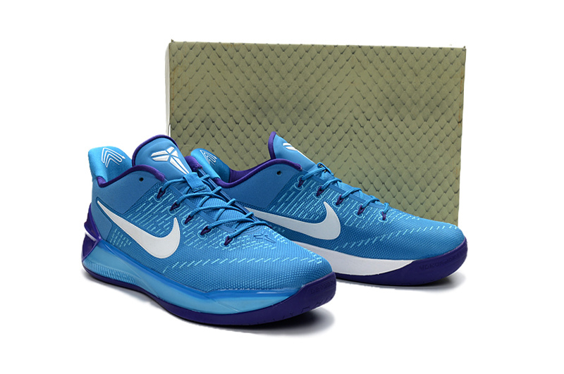 blue and white kobe shoes