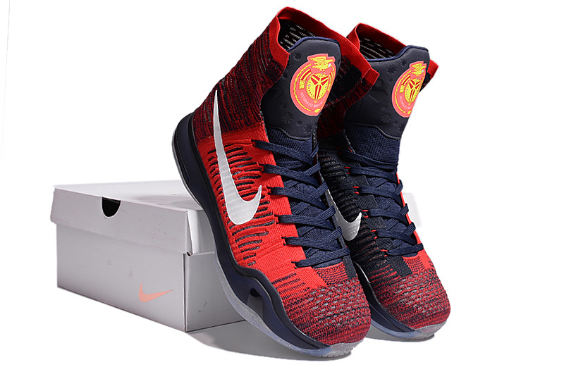 Nike Kobe Bryant 10 High America Red Dark Blue Shoes