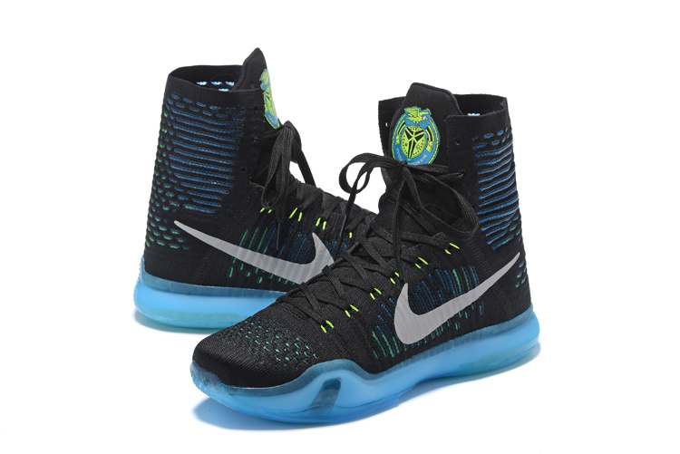Nike Kobe Bryant 10 High Black Blue White Shoes