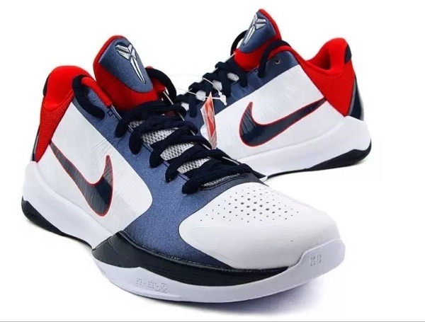 Nike Kobe Bryant 5 White Blue Black Red Shoes