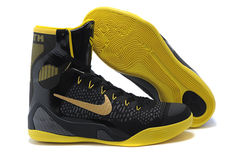 kobe bryant shoes yellow and black