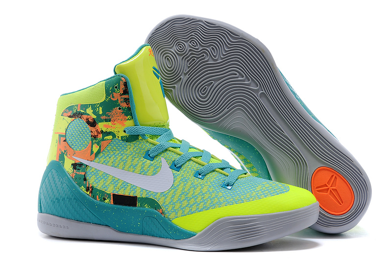 kobe shoes blue and green