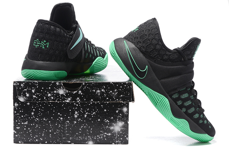 kyrie black and green shoes