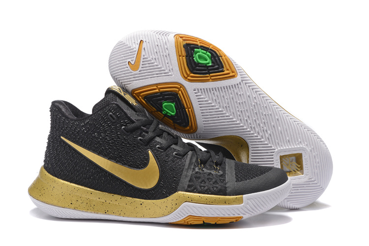 kyrie 3 gold and white