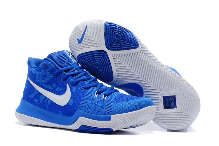 Nike Kyrie 3 Flyknit Royal Blue White Shoes