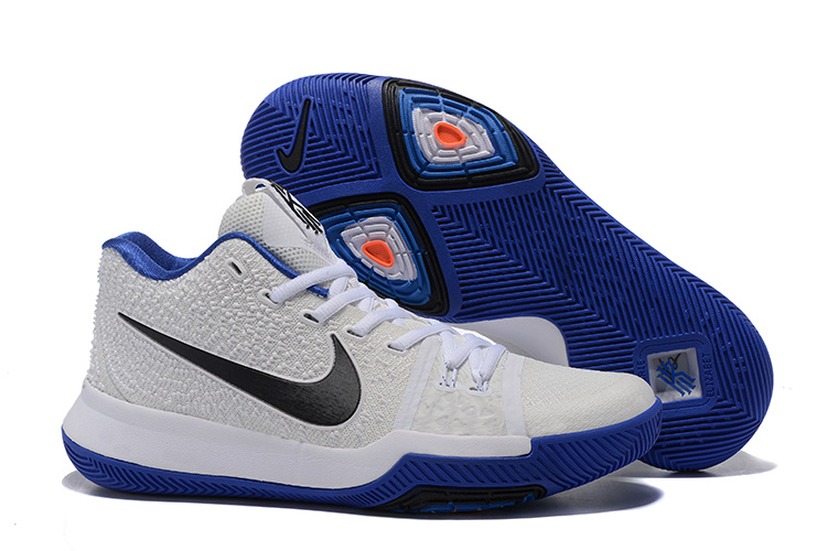 Nike Kyrie 3 White Blue Black Shoes