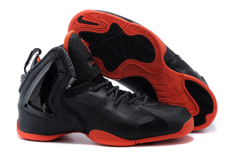 Nike LIL Penny Hardaway Black Orange Shoes - Click Image to Close