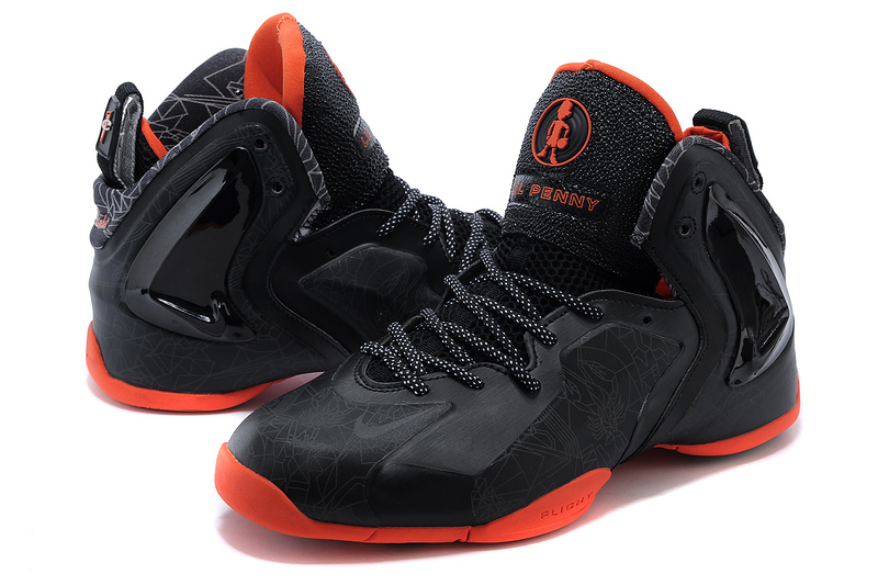 Nike LIL Penny Hardaway Black Orange Shoes