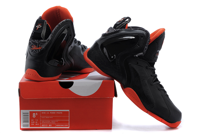 Nike LIL Penny Hardaway Black Orange Shoes