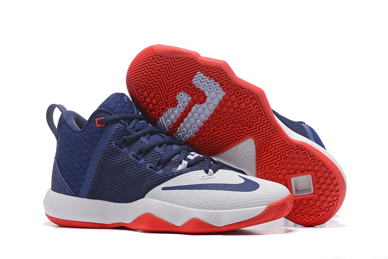 Nike LeBron Ambassador 9 Blue White Red Shoes