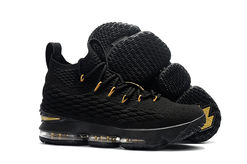 lebron 15 black and gold