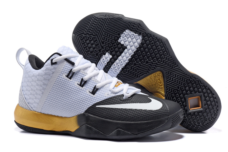 Nike Lebron Ambassdor 9 White Black Gold Shoes