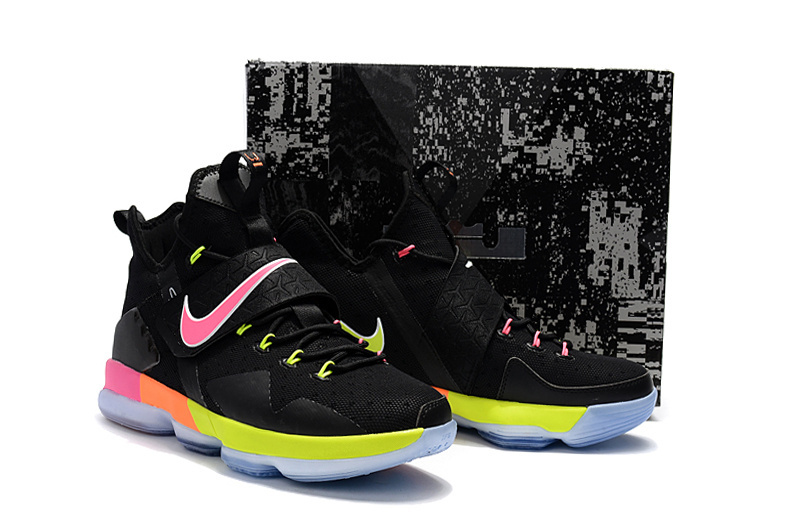 Nike Lebron James 14 Black Fluorscent Pink Shoes