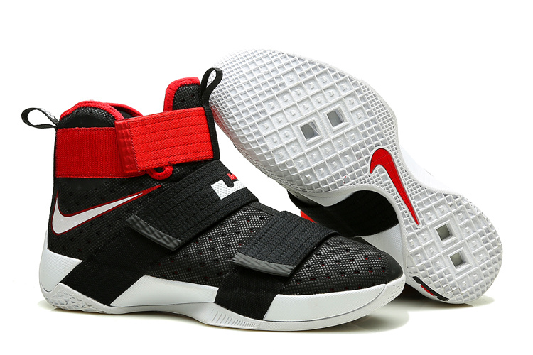 Nike Lebron Soldier 10 Black White Red Shoes