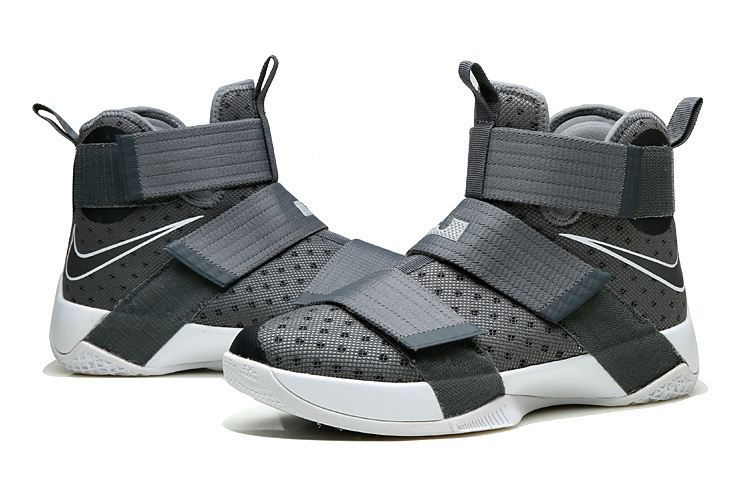 Nike Lebron Soldier 10 Grey White Shoes