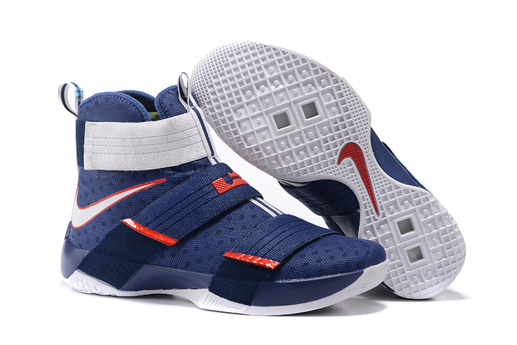 Nike Lebron Soldier 10 USA Royal Blue Red White Shoes