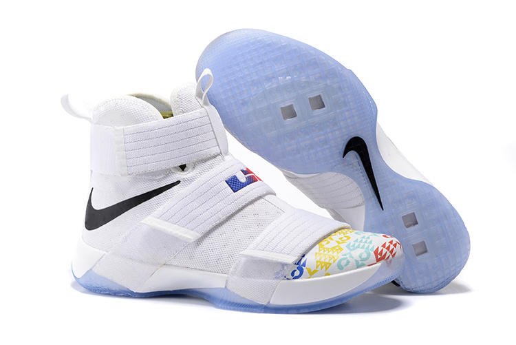 Nike Lebron Soldier 10 White Blue Colorful Shoes