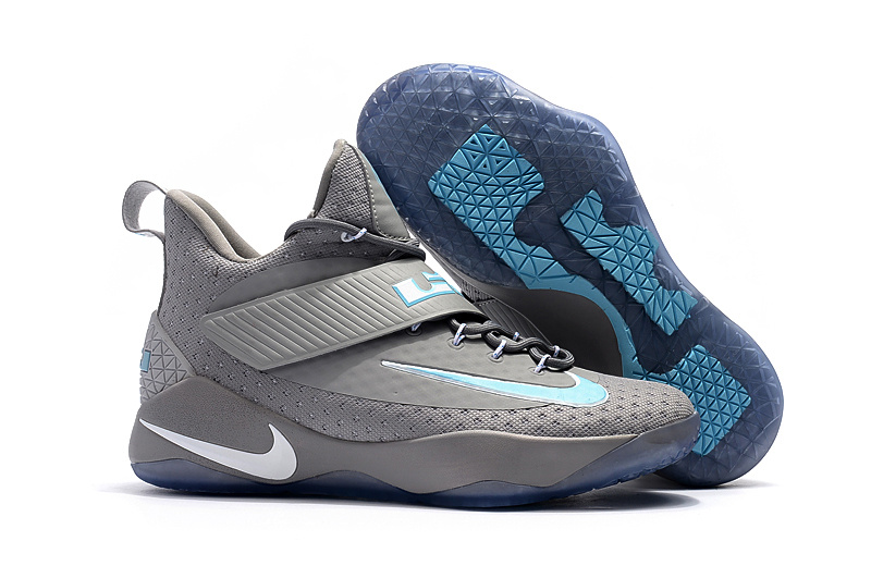 Nike Lebron Soldier 11 Wolf Grey Jade Blue Shoes
