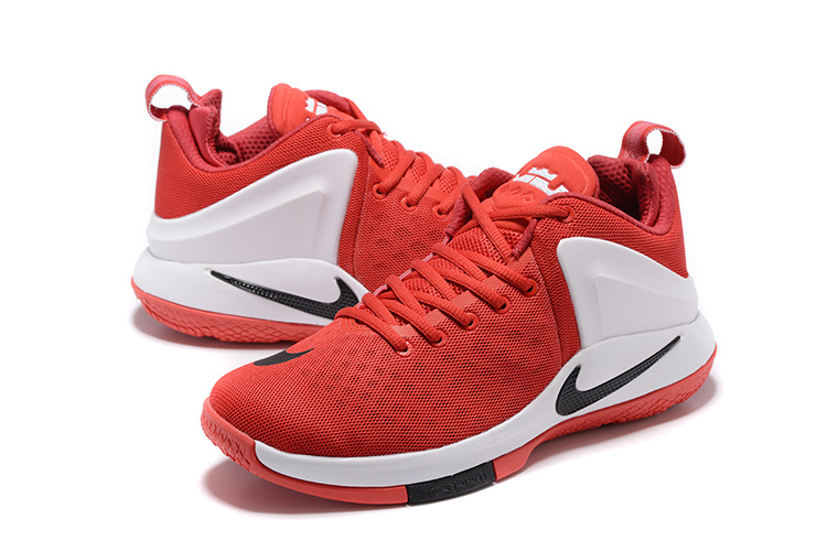 lebron red and white shoes