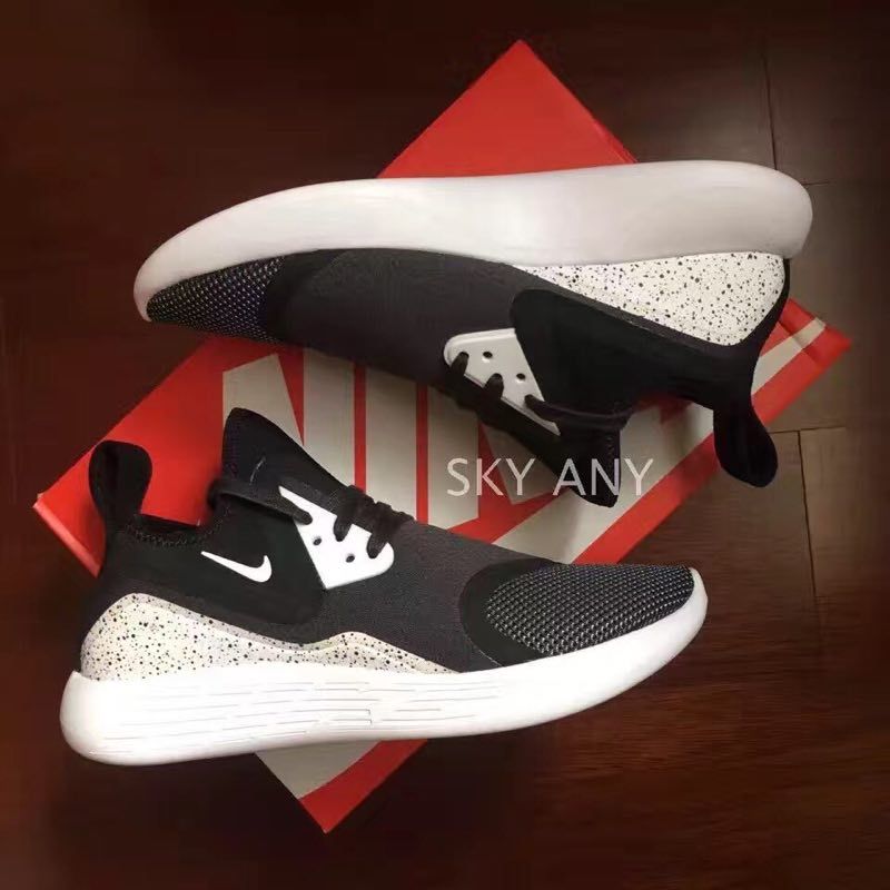 Nike Lunarcharge Premium LE Black White Shoes - Click Image to Close