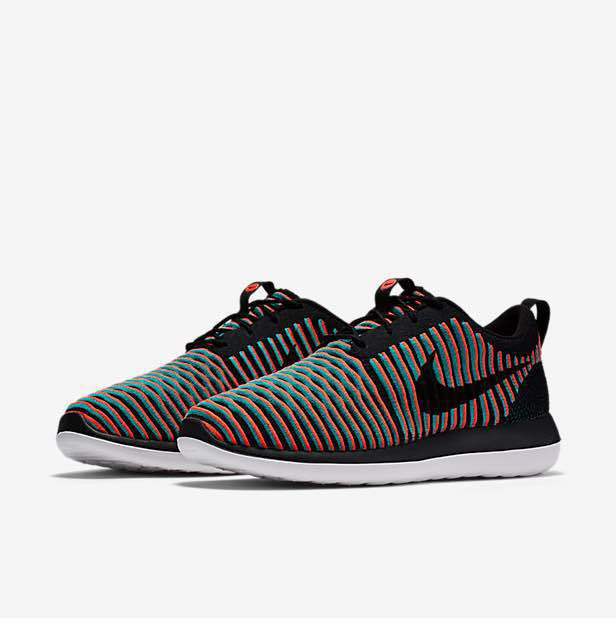 Nike Roshe Two Flyknit Colorful Black Shoes - Click Image to Close