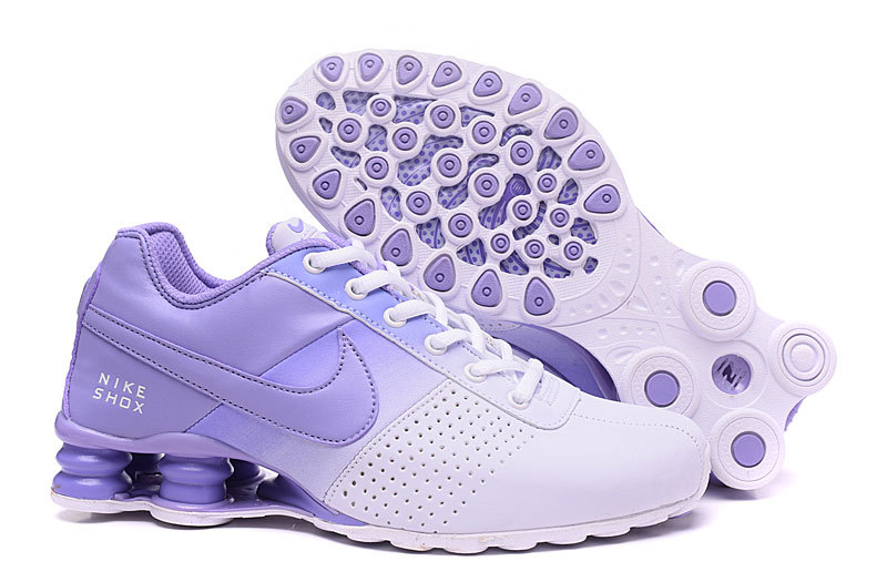 Nike Shox Deliver White Purple Shoes For Women - Click Image to Close