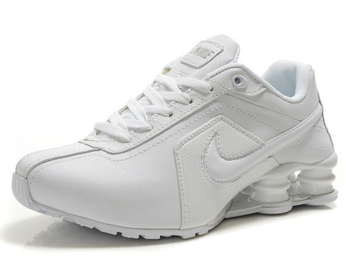 Nike Shox R4 All White Big Air Swoosh