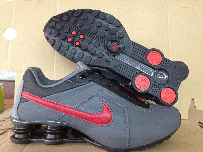 Nike Shox R4 Black Grey Red Big Swoosh