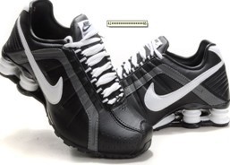 Nike Shox R4 Black White Big Swoosh