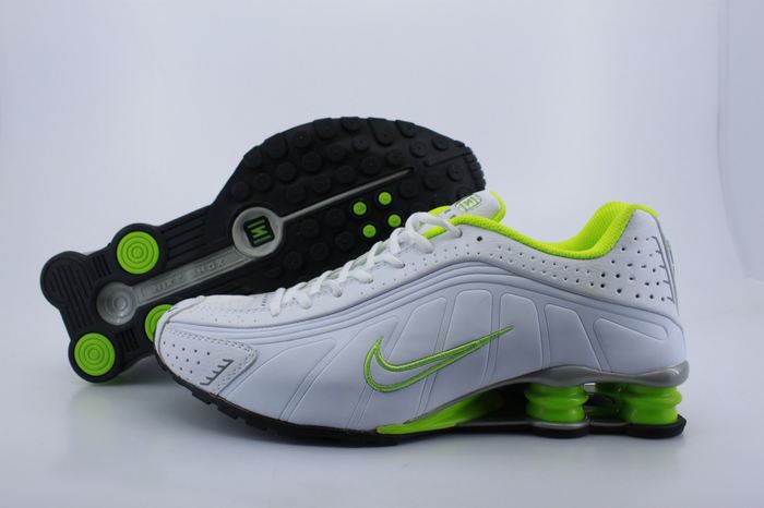 Nike Shox R4 White Fluorscent Green