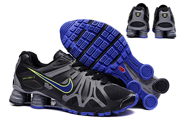 Nike Shox Turbo+13 Black Blue Shoes