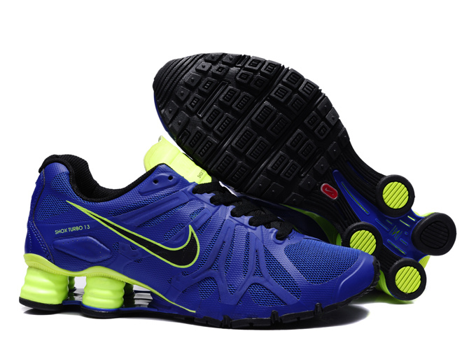 Nike Shox Turbo+13 Blue Black Volt Shoes