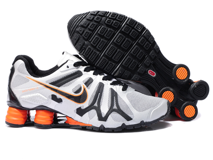 Nike Shox Turbo+13 White Black Orange Shoes