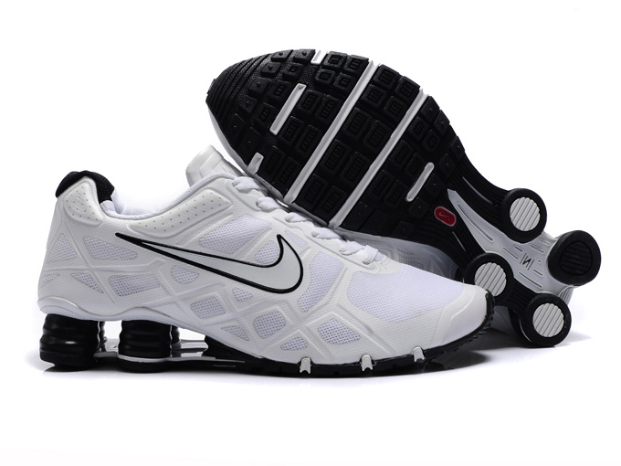 Nike Shox Turbo 12 Mesh White Black Shoes - Click Image to Close