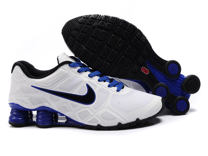 Nike Shox Turbo 12 Mesh White Blue Black Shoes