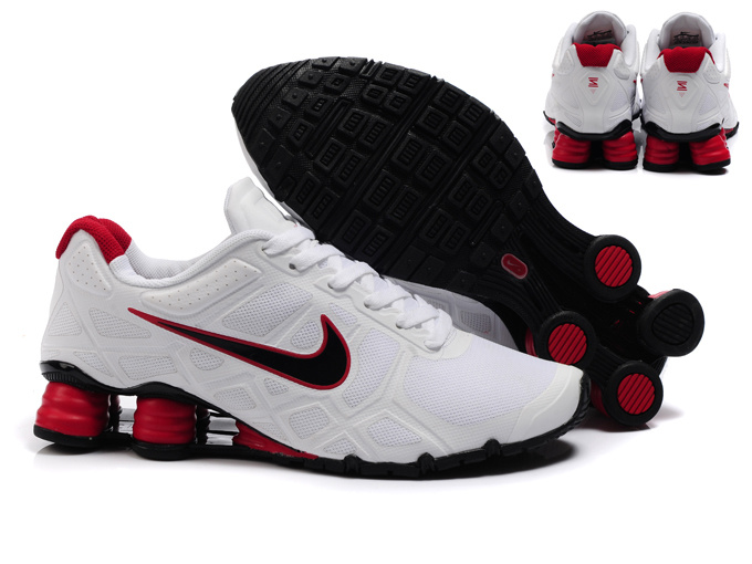 Nike Shox Turbo 12 Mesh White Red Black Shoes