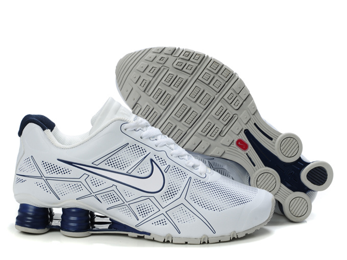 Nike Shox Turbo 12 White Blue Shoes