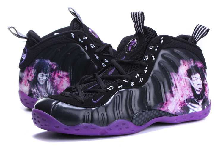 Classic Nike Air Foamposite One Black Purple Shoes - Click Image to Close