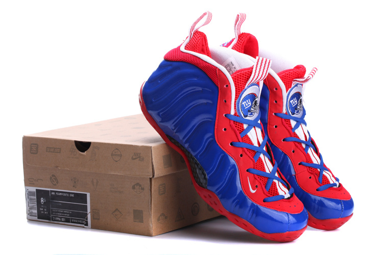 Classic Nike Air Foamposite One Blue Red White Shoes